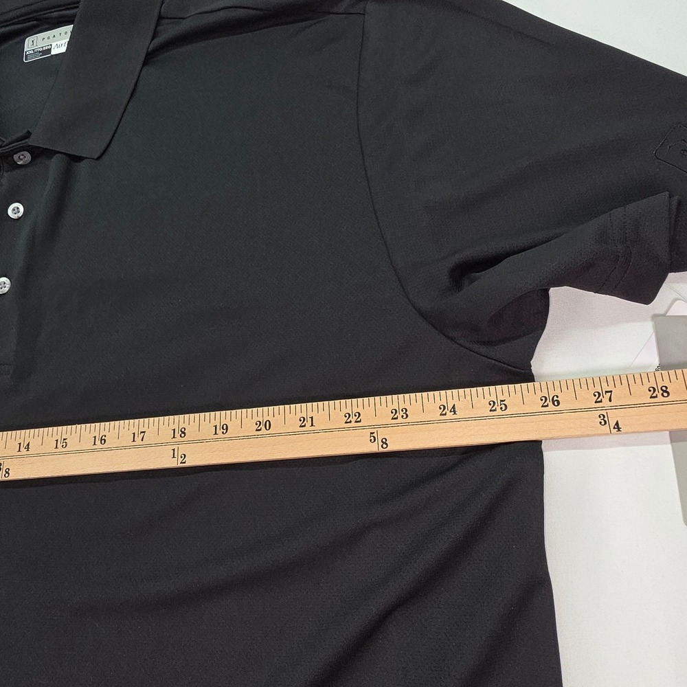PGA Tour Airflux Mesh Polo Shirt Mens XXL Black Short Sleeve Golf Top New - Picture 3 of 6
